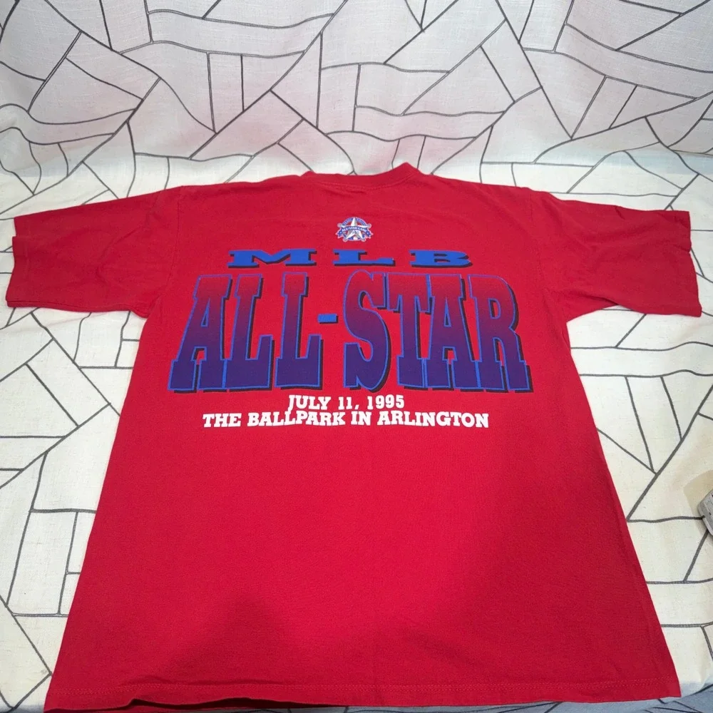 Starter MLB All-Star Game 1995 T-Shirt Large Red Texas Rangers Vintage USA Made